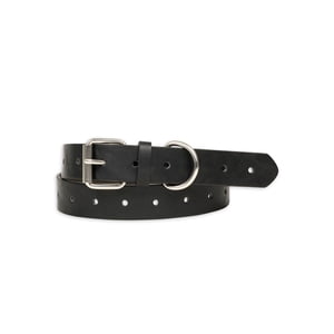 Time and Tru Faux Leather Roller Buckle Belt, Black