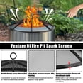 thumbnail image 4 of Fire Pit Spark Screen RGJ, malla de acero inoxidable de 27 pulgadas con asa, 4 of 9