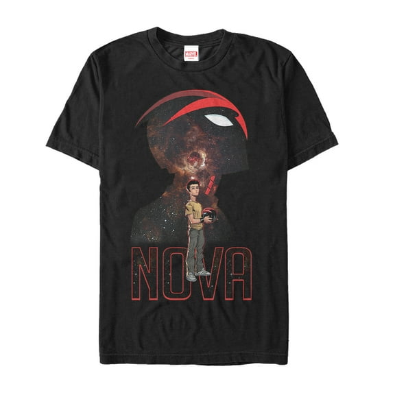 Men's Marvel Nova Silhouette Graphic Tee Black 3X Large