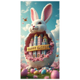 thumbnail image 2 of LUUFILx Glowing Happy Easter Banner with Bunny Element Easter Party Decoration Background Backdrop, 2 of 8