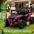 thumbnail image 6 of Track Seven 24V Kids Ride on Car, Electric UTV with Remote Control, Bluetooth, Music, 4-Wheel Suspension, Anti-Collision Bar, 14.6" Wide Single Seat, 24V Ride on Toy Car for Boys Girls Aged 3+, Pink, 6 of 8