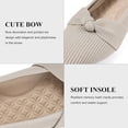 thumbnail image 6 of LANCROP Women's Pointed Toe Knit Ballet Flats with Bow Slip on Dressy Wedding Shoes, 6 of 10