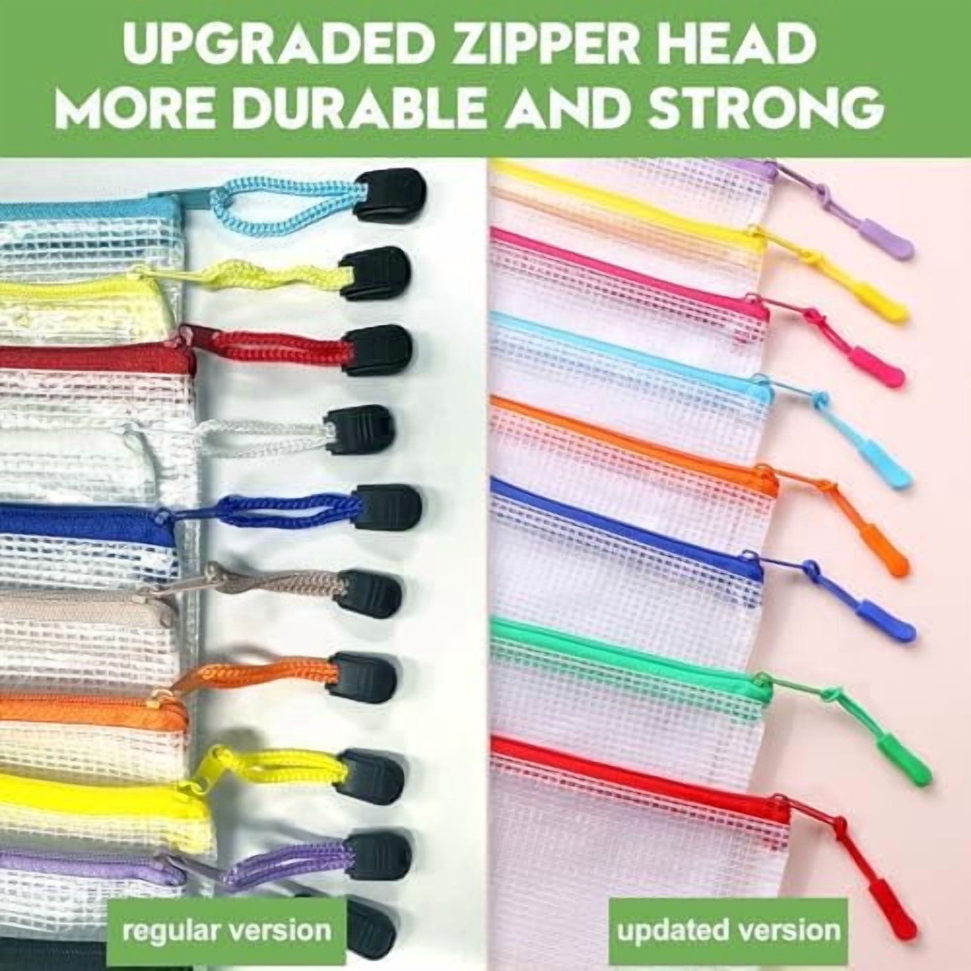 36pcs Large A4 Mesh Zipper Pouch File Bags Tekola Reusable Zippered Pouches for Organizing Classroom, Board Game Storage, Puzzle Bags