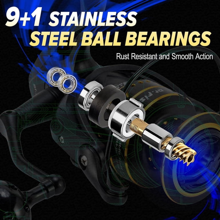 dr fish reel Dr.Fish Darkness Spinning Saltwater Graphite Body 9+1 Surf Cast Reel Stainless Steel BB Spare Spool 35lb Carbon Fiber Drag Heavy Duty Large Offshore Fishing 8000 : Sports & Outdoors Fish Fishing Type Dr.fish Saltwater Fishing Spinning Reel