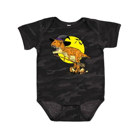 

Inktastic Roaring Tyrannosaurus Rex Witch on Halloween Boys or Girls Baby Bodysuit