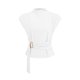 thumbnail image 5 of Camisas de Manga Corta para las Mujeres Casual V-Cuello Plegado Vendaje Suéter Blusa, Ligero Top de Verano, 5 of 6