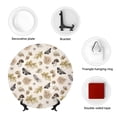 thumbnail image 4 of Yiaed nuts leaf Butterfly Print Bone China Decorative Plate Ceramic Dinner Plates Art Crafts with Display Stand-8in, 4 of 6