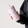 thumbnail image 5 of HydroJug Everyday Tumbler – Ceramic-Lined Insulated Tumbler with Straw and Soft-Touch Lid, Cup Holder Friendly – 20 oz, Wildrose, 5 of 6