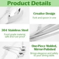 thumbnail image 3 of 14 Pcs Stainless Steel Sporks, Salad Forks for Household Use, 8.9" Long Handle Dessert Spoons Ice Cream Fruit Spoons Forks, Flatware Set for Fruit Appetizer, Metal Spork for Camping Hiking - with Case, 3 of 7