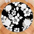 thumbnail image 2 of Floral round tablecloth with elastic edge and wrinkle-resistant polyester, fits 44-52 inch tables, extra large version, 2 of 6