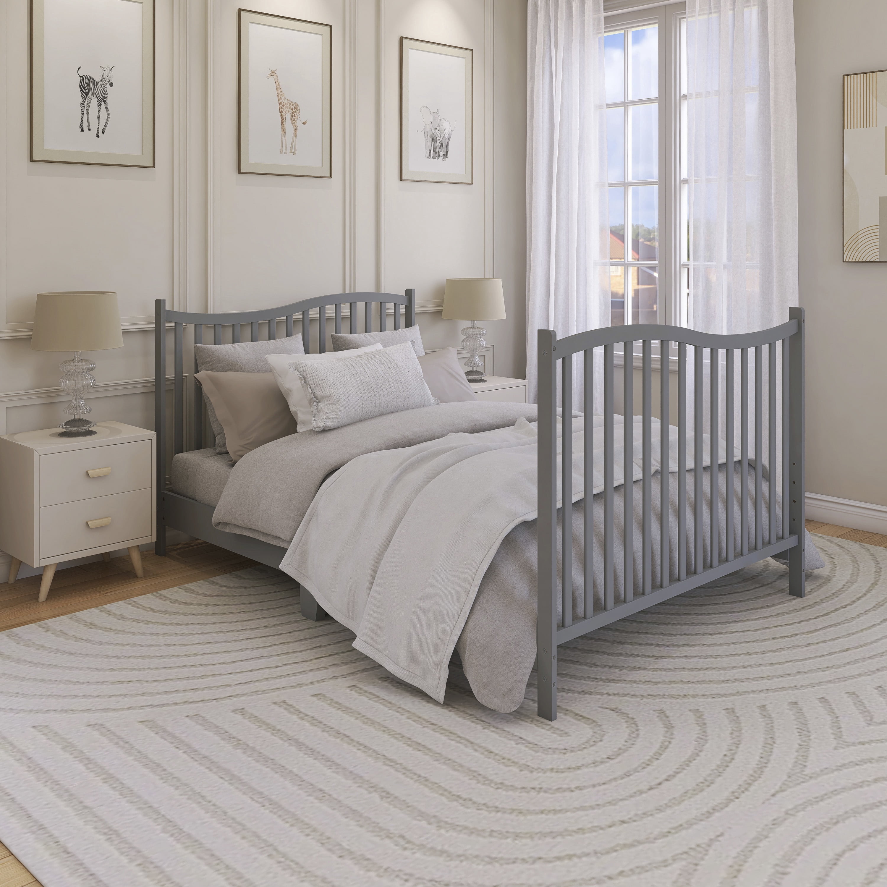 Dream On Me Chelsea 5-in-1 Convertible Crib Steel Grey