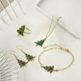 thumbnail image 4 of Censtreet Christmas Jewelry Set Christmas Snowman Snowflake Sock Christmas Tree Bell Gifts Pendant Necklace Drop Dangle Earrings Barcelet Ring Set for Womens, 4 of 5
