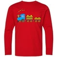 thumbnail image 3 of Inktastic Colorful Toy Train Long Sleeve Youth T-Shirt, 3 of 5