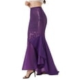 thumbnail image 4 of iEFiEL Women's Mermaid Princess Costume Sequins Long Tail Maxi Skirt Swimming Party Dress-up Purple S, 4 of 7