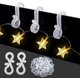thumbnail image 1 of Ganchos, 100 uds. Mini ganchos colgantes de luces de plástico para exteriores, clips de canalones para decoraciones al aire libre LingWen 9024735520467, 1 of 1