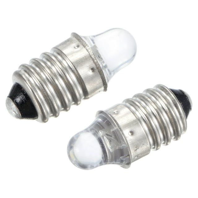 Uxcell 3V E10 Bombillas LED Mini de Luz Blanca 5 Contenido