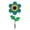 Teal, variant on In the Breeze 2705 - 12 Inch Pink Sunflower Wind Spinner with Leaves - Colorful Flower for your Yard and Garden