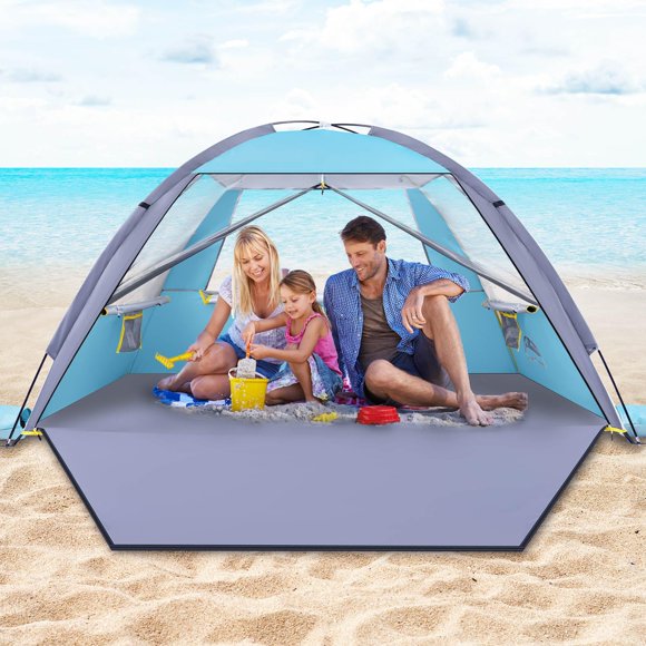 Carpa de Playa Happy Travel con Protección UV UPF 50+ para 3 a 8 Personas