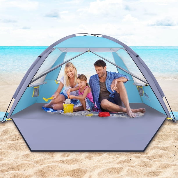 Carpa de Playa Happy Travel con Protección UV UPF 50+ para 3 a 8 Personas