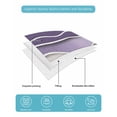 thumbnail image 5 of Purple Wave Queen Size Down Alternative Comforter, Lightweight Comforter Quilt Bedding Set with Pillow Shams Coastal Ombre Ocean Grey Stripes Beach Sand All Seasons Bed Comforter Duvet Insert 90"x96", 5 of 7