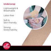 Cramer Tape Underwrap Beige 48 Indvidual Rolls Latex-free PreWrap for Athletic Taping