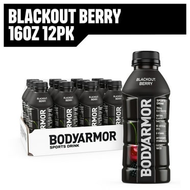 BODYARMOR Blackout Berry Electrolyte Sports Drink, 16 fl oz, 12 Pack Bottles