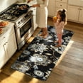 thumbnail image 4 of Lahome 2x4 Floral Black Small Runner Rug Non-Slip Low-Pile Entryway Runner Rug Throw Stain Resistant Kitchen Rugs, Paisley Print Accent Carpet Runners for Bedroom Bathroom, 4 of 9