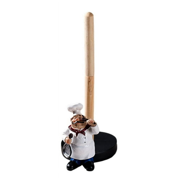 Paper Towel Holder Chef Ornaments European Paper Towel Holder Kitchen Western Restaurant Cake Crafts Ornaments B