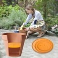 thumbnail image 2 of AOOOWER 2Pcs Round Planter Insert Plant Pot Insert with Drainage Holes Use Less Potting Soil Planter Accessories for Outdoor Use, 2 of 12