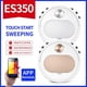 thumbnail image 2 of Aspiradora robot con control por aplicación Bluetooth, 3000 hMa, barredora táctil inteligente, limpieza de pisos para el hogar, aspiradora en seco y húmedo, color plateado, 2 of 5