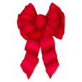 thumbnail image 1 of 7372 11 Loop Deluxe Velvet Wired Bow - Red, 1 of 1