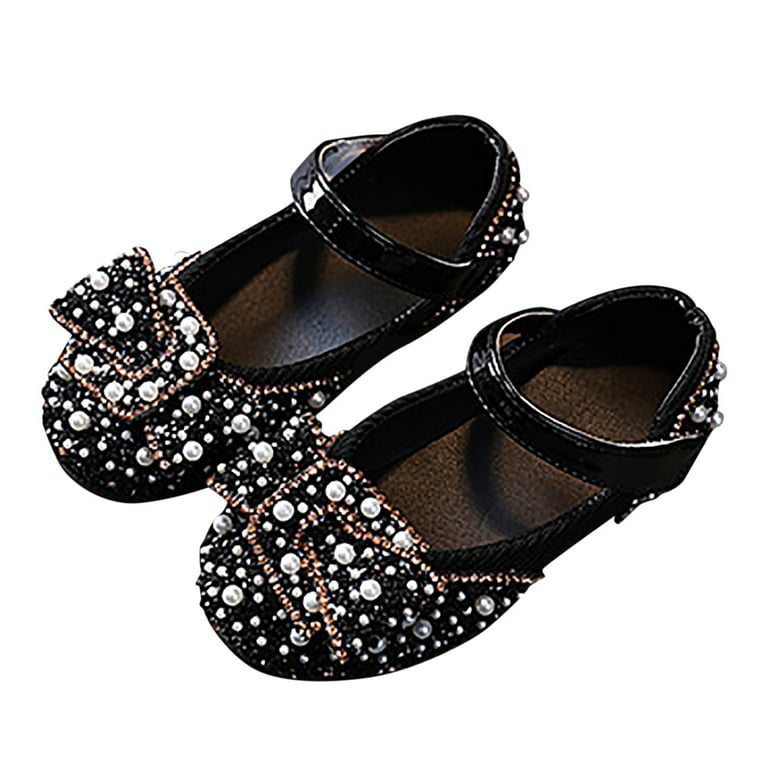 JDEFEG Jelly Sandals for Toddlers Girl Pearl Bow Princess Shoes