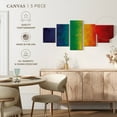 thumbnail image 5 of Elephant Stock Rainbow Colors Wall Art - Horizontal Multi Panel Canvas - Living Room Wall Decor - Advocacy Art Multi Panel - Blue And Red Decor - 55" x 24", 5 of 8