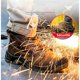 thumbnail image 3 of Labor insurance shoes breathable wear-resistant leather men's cross-border steel toe head construction site safety shoes ZS009 brown high*43, 3 of 5