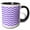 Black/White, variant on 3drose, Purple and White Chevron Zig Zag Pattern - Modern Contemporary Zigzag Stripes - Stripy Bold Zig Zags, 11oz Two-tone Red Mug