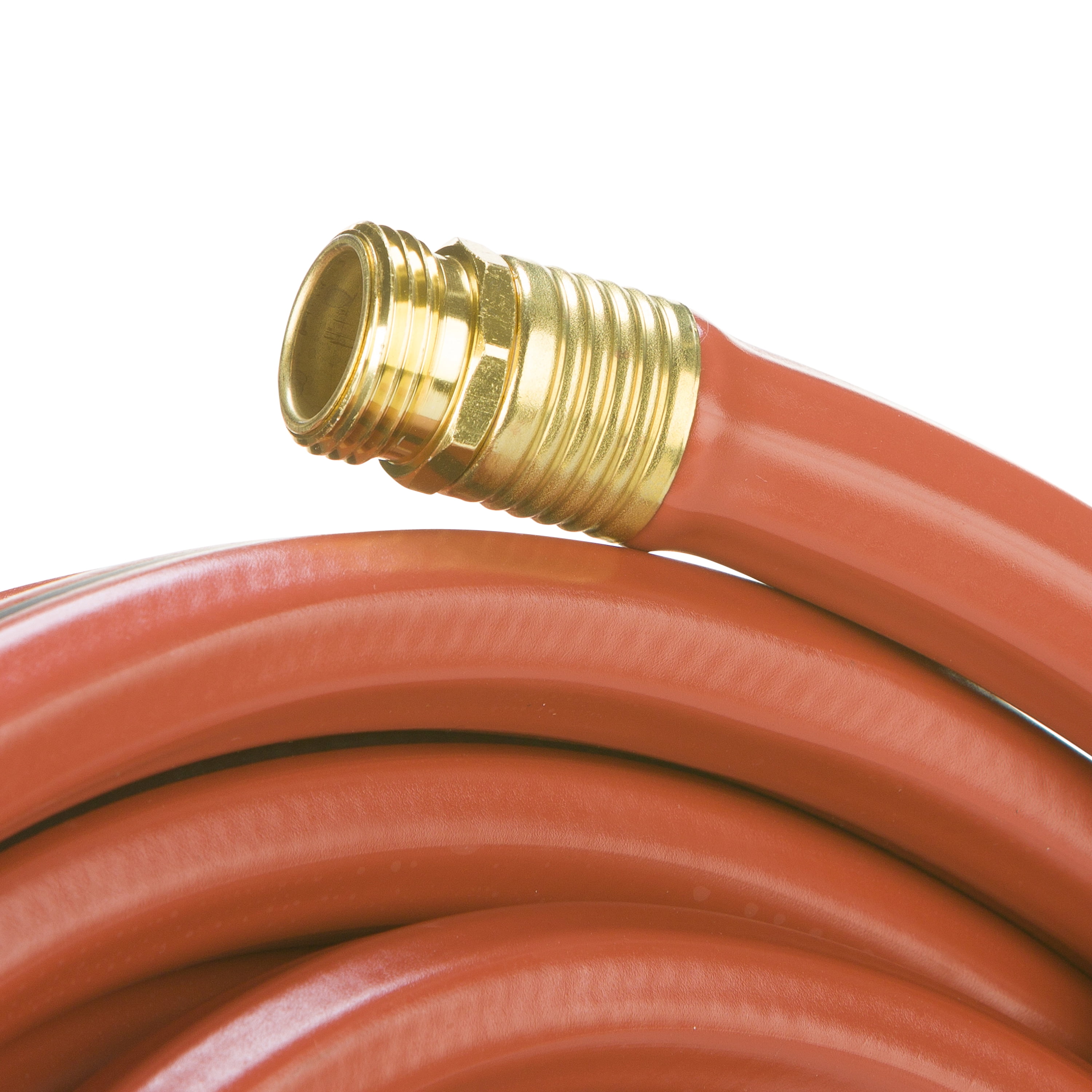 3/4 in ID x 50 ft L Water Hose, PVC Tube, Red, Aluminum x Aluminum Fitting