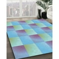 thumbnail image 3 of Ahgly Company Machine Washable Indoor Rectangle Transitional Light Purple Blue Area Rugs, 4' x 6', 3 of 7