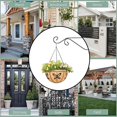 thumbnail image 5 of 2 Pieces Metal Hanging Flower Basket, Coconut Fiber Hanging Flower Basket, Hanging Flower Basket, for Indoor and Outdoor Plants, 5 of 5