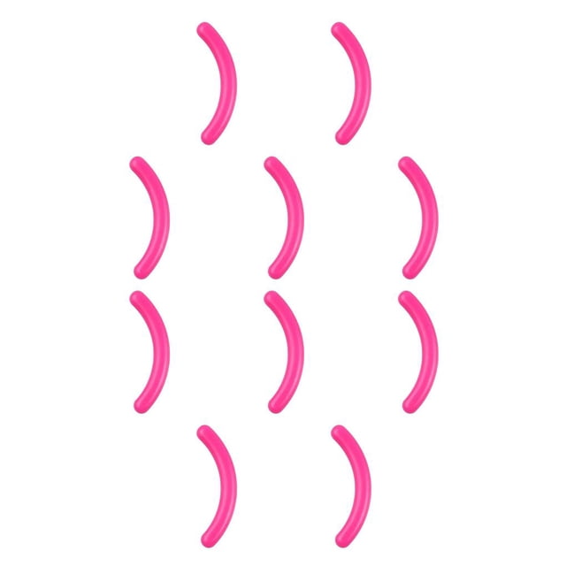 Minnieouse Recambios para rizador de pestañas, no es fácil de romper, superficie y flexible, práctico, reemplaza la tira adhesiva, rosa roja rosa roja (single) 10piezas