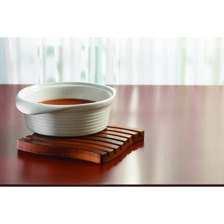8 Trivet - Kamenstein 8 Inch Acacia Wood Trivet With Four Foam Feet