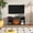 Black, variant on HOMLUX 47.2" Fireplace TV Stand with 19.6" Electric Heater, Fits TVs up to 55", 4 Open Storage Compartments, for Living Room