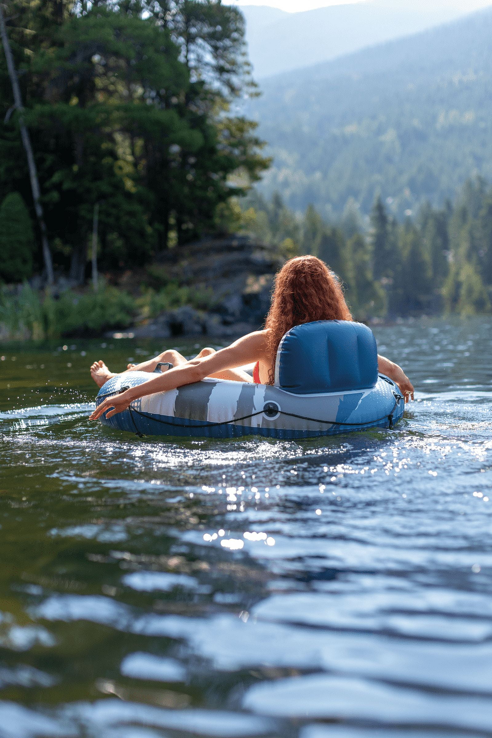 Intex River Run 1 - Inflatable Floating Water Tube with Quick Connects - River Lake Pool