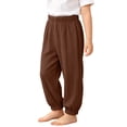 thumbnail image 2 of PIWHJQK Boys Girls Long Pants Loungewear Pants Kids Solid Cotton Gauze Pants Repellent Lightweight Long Pants, 2 of 8