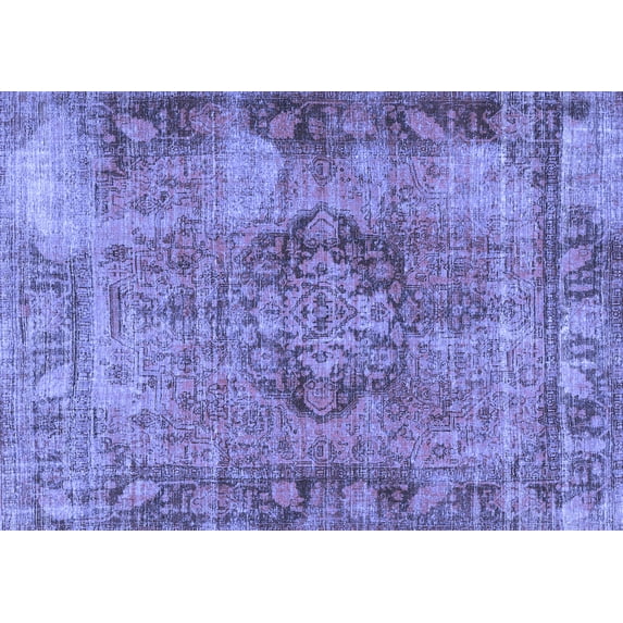 Ahgly Company Indoor Rectangle Persian Blue Traditional Area Rugs, 8' x 12'