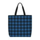 thumbnail image 1 of Easygdp Blue Black Plaid Bolsa Tote para Mujer, Bolso de Hombro para Trabajo, Playa, Viajes, Compras y Supermercado, 1 of 7