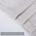 thumbnail image 2 of Farmhouse Linen Blend Shower Curtains Rustic Country Button Color Block Fabric Water Resistant Shower Curtain for Bathroom Washable, 72W x 72L, Grey/White, 2 of 7