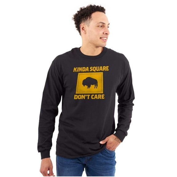 Wyoming Buffalo Cowboy Attitude Long Sleeve TShirt Men Women Brisco Brands S