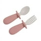 thumbnail image 5 of 2-Piece Baby Spoon & Fork Set - Solid Color Stainless Steel & Silicone Tableware for Infant Food Feeding, 5 of 5