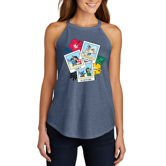 Lilo & Stitch - This Is My Family - Juniors High Neck Tank