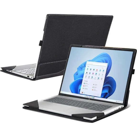 Case for HP Laptop 17s-cu /17-cp/17z-cp/Envy 17-cr 17t-cr/17-ch/17-da/17t-da17.3" All-Inclusive Drop-Proof Case PU Leather Inner Pocket Cover